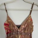 Vintage 90s Y2K Shihreen Silk Blend Floral Pink Beaded Waist Tank Top Size Med Photo 1