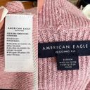 American Eagle Women's Pink/Gray Striped Jegging Fit Crew Neck Sweater Size S Photo 6