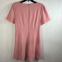 Cinq à Sept  Women's Pink V-Neckline Dorine Pintucked Mini Dress Size 12 Photo 3