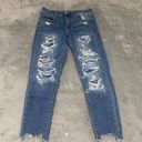 American Eagle Next Level High-Waisted Jegging Crop Size 6 Short Distressed Photo 0