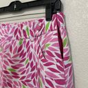 ep pro Vinatge  Golf Skort Skirt Pink and Green Leaf Pattern Size 6 Photo 4