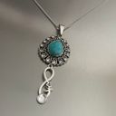 infinity Turquoise Rhinestones  Charm Necklace Photo 0