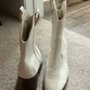 White Cowgirl Booties Size 8 Photo 2