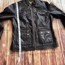 Brave Soul Women’s Long Sleeve Chocolate Faux Leather Jacket Size Large Photo 4