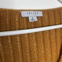 FAVLUX Mustard Yellow Knit Oversized V Neck Sweater Photo 4