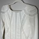 Finders Keepers  Turning Tables Long Sleeve Dress in White Size XS Sheer Paneled Photo 1