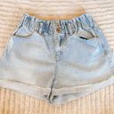 A loves A Dillard’s  Paperbag High Waisted Denim Shorts Photo 0