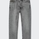 Mango - MNG High-waist cropped straight jeans, frayed raw hem, gray color, cotton Photo 6