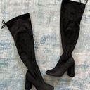 Unisa  Black Jaydi Over the Knee Heeled Faux Suede Boots Size 8W Photo 0