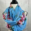 infinity Blue Floral  Scarf Wrap Photo 0