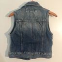 EXPRESS  Cropped Distressed Denim Vest Photo 4