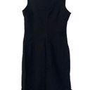 Banana Republic  Black Sleeveless Dress Faux Fur Hem Sz 10 Photo 4