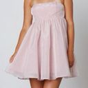 Cotton Candy LA Pink Babydoll Strapless Mini Babydoll Dress / L NWOT Photo 4