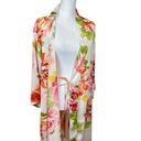 Natori Women’s Classic Colorful Floral Printed Tie Robe Size Medium Photo 3