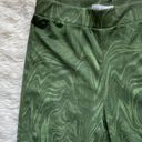 Good American Pants Mesh Bootcut Swim Cover-Up Retro in Pesto Swirl Green Sz 1 Photo 5