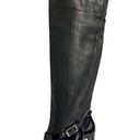 Jimmy Choo  Knee High Leather Pull On Heeled OTK Boots Black Size 38 Photo 3