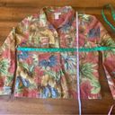 Coldwater Creek  lightweight fall floral denim jacket size large Photo 3