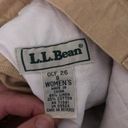 L.L.Bean  8 Vintage 90s Linen Cotton Tan High Waisted Pleated Slit Pocket Shorts Photo 3