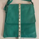 Vera Pelle  TEAL COLOR ITALIAN LEATHER CROSSBODY WITH ADJUSTABLE STRAP Photo 6