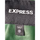 EXPRESS  Pleather Dark Green Moto Style Jacket XS Photo 6