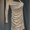 City Triangles  small gold and silver metallic glitter small dress with rusching Photo 8