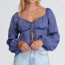 LA Hearts Blue Tie front blouse Photo 0