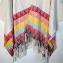 American Eagle  AE Shawl Poncho Southwestern Multicolor OS One Size Fringe Soft Photo 2