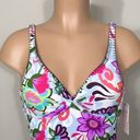 Anne cole  floral lilac tankini set. 32/34-S. NWT Photo 3