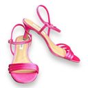 Nina  Womens Pink Satin ESlide Sandals Shoes Sz 9 Photo 4