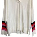 Tommy Hilfiger  Rainbow Striped-Sleeve Sweater V-Neck Pullover SZ M NWOT Photo 7