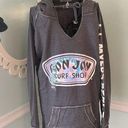 Ron Jon  Surf Shop Womens M Ft. Myers Beach Hoodie Tie Sweatshirt Front Pocket Photo 0