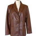 Marc New York NWT  ANDREW MARC FAUX LEATHER ONE BUTTON BLAZER JACKET LARGE Photo 1