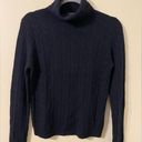 J.Crew Womens  Blue Turtleneck Angora Cashmere Blend Sweater Size Medium Photo 0