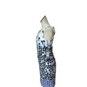 Karl Lagerfeld NWT  All Over Print Dress Floral White Blue Photo 3