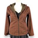 Gander mountain  Womens Soft Shell Jacket Plaid Hooded Fleece Lined Brown Large Photo 0