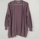 Maurice's  Purple Frayed Hem Cardigan Photo 8