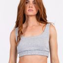 ACTA NEW  Athleisure Active Signature Sports Bra Lounge Heather Gray Large Photo 1