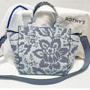 Rothy's Rothy’s The Handbag Jardin Blue Floral Print Texture Crossbody Shoulder Bag Tote Photo 1