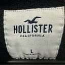 Hollister  California Black Crew Neck Long Sleeve Cropped Sweatshirt Womens Large Photo 6