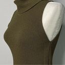 Highline  Collective Ribbed Knit Sleeveless Turtleneck (Olive Green) - XS Photo 5