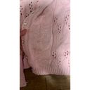 Urban Outfitters Vintage Pink heart knit cropped cardigan Photo 1