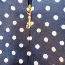 Juicy Couture  Women's Navy Blue Pleated Flare Hem Lined Poka Dots Dress Size 0 Photo 6