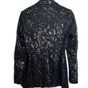 Alexis  Firdas Black Sequin Embroidered Tulle Blazer Sz M Photo 5