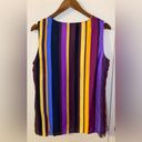 Coldwater Creek  Flowy Tank Striped in Deep Vibrant Colors - size Photo 1