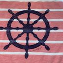 Tommy Hilfiger  Nautical Striped Short Sleeve Graphic T-shirt Navy Blue Pink XL Photo 3