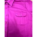 Apt. 9  Fuchsia Purple Button Front Dressy Cotton Shirt  Front Pockets Size XL Photo 10