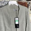 Seven7 NWT Seven 7 Gray w Silver Metallic Threading Cardigan Wm L Photo 4