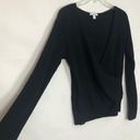 Bar III  Wool Blend Wrap Black Sweater XS Photo 5