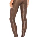 Spanx  Faux Leather Snakeskin Legging Brown Snakeskin Womens Size XS Photo 3