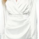 ZARA Satin Effect Mini Party Coctail Date Shower Wedding Night Out Long Sleeve dress Photo 10